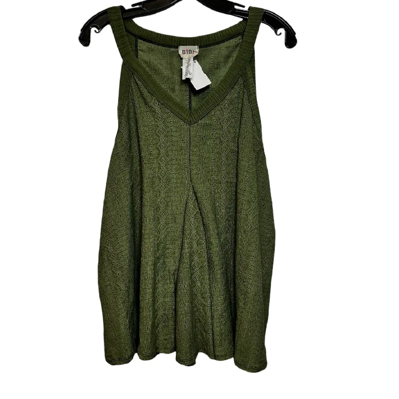 Top Sleeveless By Bibi In Green, Size: Xl