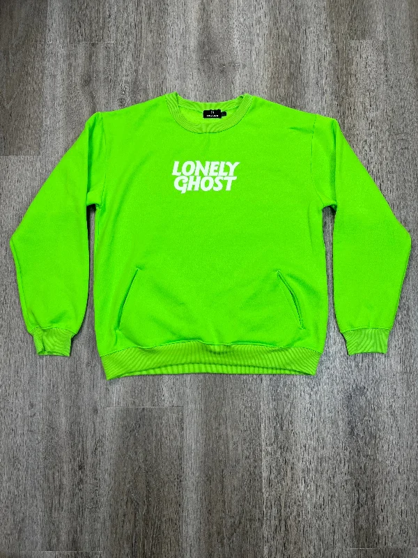 Sweatshirt Crewneck By LONELY GHOSTS In Green, Size: L