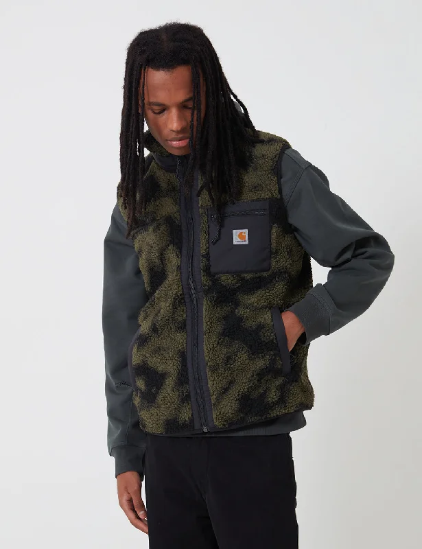 Carhartt-WIP Prentis Vest Liner (Pile Fleece) - Camo Blur, Green