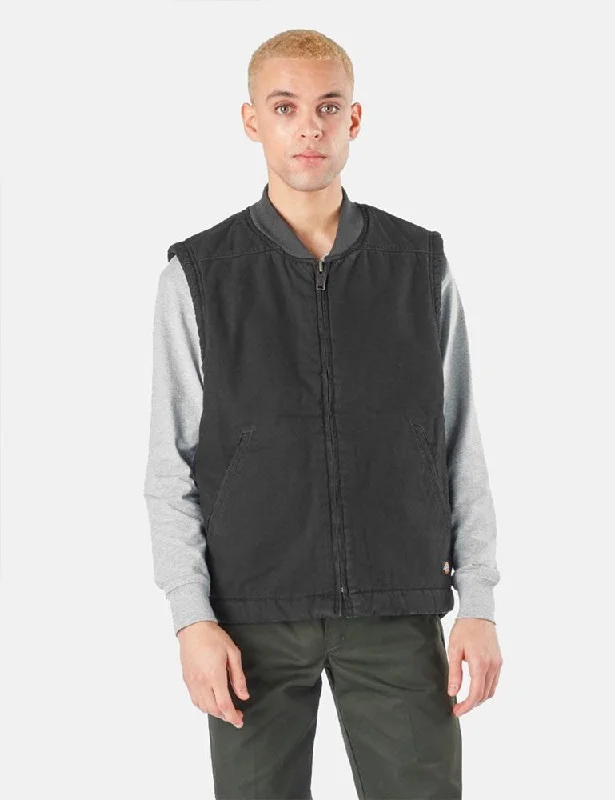 Dickies Sherpa Lined Duck Vest - Black