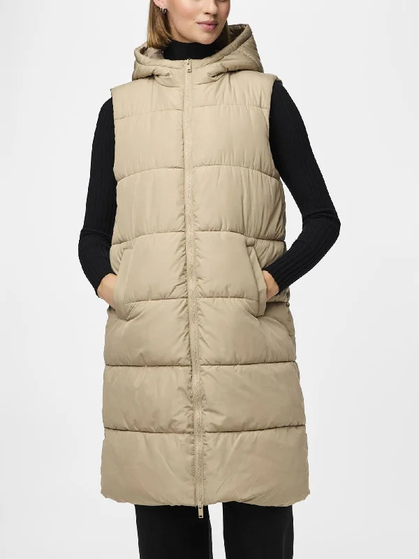 Bee New Long Puffer Vest