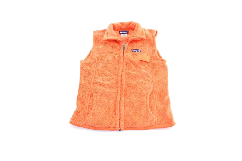 Women's Patagonia Logo Patch Orange Zip Up Vest