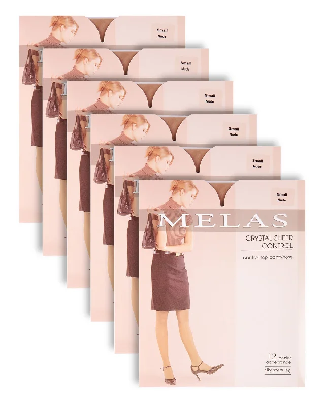 Melas Crystal Control 12 Denier Stockings 6 Pack - Honey AS6096